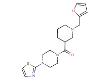 1-{[1-(2-furylmethyl)-3-piperidinyl]carbonyl}-4-(1,3-thiazol-2-yl)piperazine
