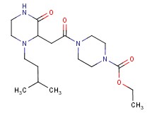 ethyl 4-{[1-(3-methylbutyl)-3-oxo-2-piperazinyl]acetyl}-1-piperazinecarboxylate