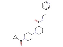 1'-(cyclopropylcarbonyl)-N-(2-pyridin-3-ylethyl)-1,4'-bipiperidine-3-carboxamide
