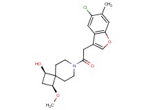 (1R*,3S*)-7-[(5-chloro-6-methyl-1-benzofuran-3-yl)acetyl]-3-methoxy-7-azaspiro[3.5]nonan-1-ol