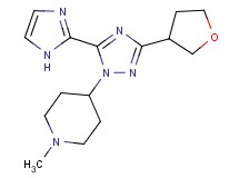 4-[5-(1H-imidazol-2-yl)-3-(tetrahydrofuran-3-yl)-1H-1,2,4-triazol-1-yl]-1-methylpiperidine