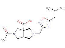 (3aS*,6aS*)-2-acetyl-5-[(5-isobutyl-1,2,4-oxadiazol-3-yl)methyl]hexahydropyrrolo[3,4-c]pyrrole-3a(1H)-carboxylic acid