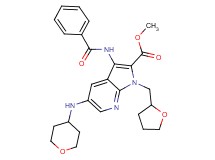 methyl 3-(benzoylamino)-1-(tetrahydro-2-furanylmethyl)-5-(tetrahydro-2H-pyran-4-ylamino)-1H-pyrrolo[2,3-b]pyridine-2-carboxylate