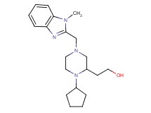 2-{1-cyclopentyl-4-[(1-methyl-1H-benzimidazol-2-yl)methyl]-2-piperazinyl}ethanol