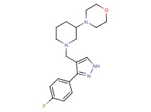 4-(1-{[3-(4-fluorophenyl)-1H-pyrazol-4-yl]methyl}-3-piperidinyl)morpholine