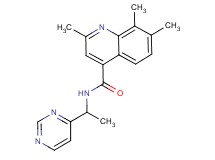 2,7,8-trimethyl-N-(1-pyrimidin-4-ylethyl)quinoline-4-carboxamide