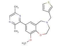 7-(3,6-dimethyl-2-pyrazinyl)-9-methoxy-4-(3-thienylmethyl)-2,3,4,5-tetrahydro-1,4-benzoxazepine
