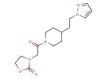 3-(2-oxo-2-{4-[2-(1H-pyrazol-1-yl)ethyl]-1-piperidinyl}ethyl)-1,3-oxazolidin-2-one