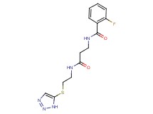 2-fluoro-N-(3-oxo-3-{[2-(1H-1,2,3-triazol-5-ylthio)ethyl]amino}propyl)benzamide