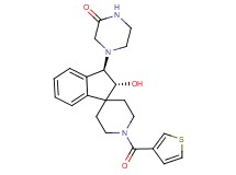 4-[(2R*,3R*)-2-hydroxy-1'-(3-thienylcarbonyl)-2,3-dihydrospiro[indene-1,4'-piperidin]-3-yl]-2-piperazinone