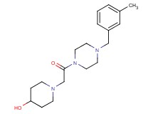 1-{2-[4-(3-methylbenzyl)-1-piperazinyl]-2-oxoethyl}-4-piperidinol