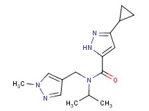 3-cyclopropyl-N-isopropyl-N-[(1-methyl-1H-pyrazol-4-yl)methyl]-1H-pyrazole-5-carboxamide