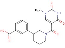 3-{1-[(1-methyl-2,4-dioxo-1,2,3,4-tetrahydropyrimidin-5-yl)carbonyl]piperidin-3-yl}benzoic acid