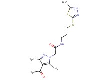 2-(4-acetyl-3,5-dimethyl-1H-pyrazol-1-yl)-N-{3-[(5-methyl-1,3,4-thiadiazol-2-yl)thio]propyl}acetamide