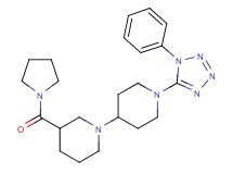 1'-(1-phenyl-1H-tetrazol-5-yl)-3-(pyrrolidin-1-ylcarbonyl)-1,4'-bipiperidine