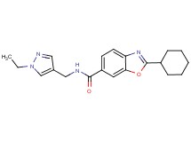 2-cyclohexyl-N-[(1-ethyl-1H-pyrazol-4-yl)methyl]-1,3-benzoxazole-6-carboxamide