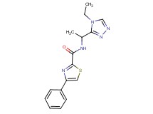 N-[1-(4-ethyl-4H-1,2,4-triazol-3-yl)ethyl]-4-phenyl-1,3-thiazole-2-carboxamide
