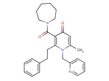 3-(1-azepanylcarbonyl)-6-methyl-2-(2-phenylethyl)-1-(2-pyridinylmethyl)-4(1H)-pyridinone