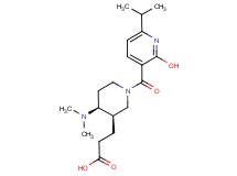 3-{rel-(3R,4S)-4-(dimethylamino)-1-[(2-hydroxy-6-isopropyl-3-pyridinyl)carbonyl]-3-piperidinyl}propanoic acid