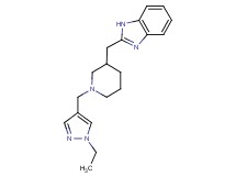 2-({1-[(1-ethyl-1H-pyrazol-4-yl)methyl]-3-piperidinyl}methyl)-1H-benzimidazole