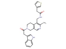 N-{[7-(1H-indol-3-ylacetyl)-3-methyl-5,6,7,8-tetrahydro-2,7-naphthyridin-4-yl]methyl}-2-(3-thienyl)acetamide