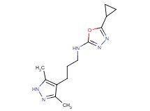 5-cyclopropyl-N-[3-(3,5-dimethyl-1H-pyrazol-4-yl)propyl]-1,3,4-oxadiazol-2-amine