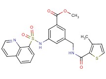 methyl 3-({[(3-methyl-2-thienyl)carbonyl]amino}methyl)-5-[(8-quinolinylsulfonyl)amino]benzoate