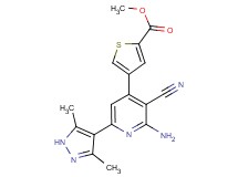 methyl 4-[2-amino-3-cyano-6-(3,5-dimethyl-1H-pyrazol-4-yl)pyridin-4-yl]thiophene-2-carboxylate
