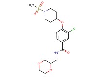 3-chloro-N-(1,4-dioxan-2-ylmethyl)-4-{[1-(methylsulfonyl)-4-piperidinyl]oxy}benzamide