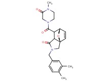 (3aR*,6S*)-2-(3,4-dimethylbenzyl)-7-[(4-methyl-3-oxopiperazin-1-yl)carbonyl]-2,3,7,7a-tetrahydro-3a,6-epoxyisoindol-1(6H)-one