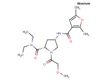(4S)-4-[(2,5-dimethyl-3-furoyl)amino]-N,N-diethyl-1-(methoxyacetyl)-L-prolinamide