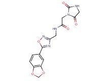 N-{[5-(1,3-benzodioxol-5-yl)-1,2,4-oxadiazol-3-yl]methyl}-2-(2,5-dioxo-1-imidazolidinyl)acetamide