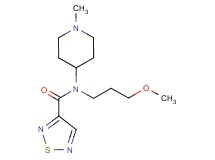 N-(3-methoxypropyl)-N-(1-methyl-4-piperidinyl)-1,2,5-thiadiazole-3-carboxamide