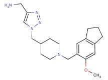1-[1-({1-[(6-methoxy-2,3-dihydro-1H-inden-5-yl)methyl]piperidin-4-yl}methyl)-1H-1,2,3-triazol-4-yl]methanamine