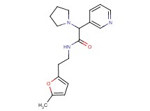 N-[2-(5-methyl-2-furyl)ethyl]-2-(3-pyridinyl)-2-(1-pyrrolidinyl)acetamide
