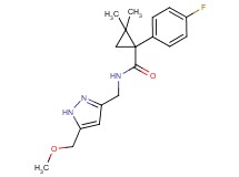 1-(4-fluorophenyl)-N-{[5-(methoxymethyl)-1H-pyrazol-3-yl]methyl}-2,2-dimethylcyclopropanecarboxamide