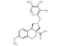 rel-(3aR,9bR)-2-[(4-hydroxy-3,5-dimethyl-2-pyridinyl)methyl]-7-methoxy-1,2,3,9b-tetrahydrochromeno[3,4-c]pyrrole-3a(4H)-carboxylic acid
