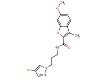 N-[3-(4-chloro-1H-pyrazol-1-yl)propyl]-6-methoxy-3-methyl-1-benzofuran-2-carboxamide