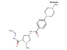 (4S)-N-ethyl-1-methyl-4-{[4-(4-methylpiperazin-1-yl)benzoyl]amino}-L-prolinamide