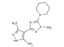 1-[3-(3,5-dimethyl-1H-pyrazol-4-yl)-1-methyl-1H-1,2,4-triazol-5-yl]piperidine