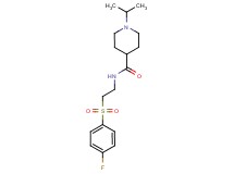 N-{2-[(4-fluorophenyl)sulfonyl]ethyl}-1-isopropyl-4-piperidinecarboxamide