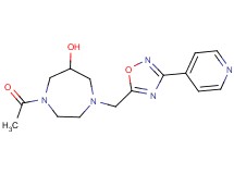 1-acetyl-4-[(3-pyridin-4-yl-1,2,4-oxadiazol-5-yl)methyl]-1,4-diazepan-6-ol