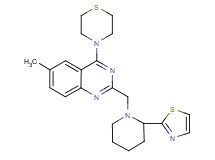 6-methyl-2-{[2-(1,3-thiazol-2-yl)-1-piperidinyl]methyl}-4-(4-thiomorpholinyl)quinazoline