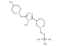 1-({5-[1-(3,3-dimethylbutyl)piperidin-3-yl]-4-methyl-4H-1,2,4-triazol-3-yl}methyl)piperidin-4-ol