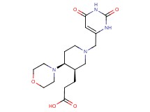 3-{(3R*,4S*)-1-[(2,6-dioxo-1,2,3,6-tetrahydropyrimidin-4-yl)methyl]-4-morpholin-4-ylpiperidin-3-yl}propanoic acid