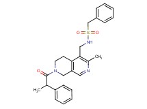 N-{[3-methyl-7-(2-phenylpropanoyl)-5,6,7,8-tetrahydro-2,7-naphthyridin-4-yl]methyl}-1-phenylmethanesulfonamide