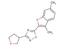 5-(3,6-dimethyl-1-benzofuran-2-yl)-3-(tetrahydrofuran-3-yl)-1,2,4-oxadiazole