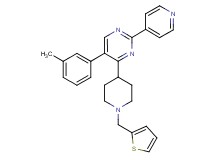 5-(3-methylphenyl)-2-(4-pyridinyl)-4-[1-(2-thienylmethyl)-4-piperidinyl]pyrimidine
