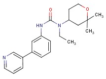 N-(2,2-dimethyltetrahydro-2H-pyran-4-yl)-N-ethyl-N'-(3-pyridin-3-ylphenyl)urea