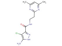 5-amino-4-chloro-N-[2-(4,6-dimethylpyrimidin-2-yl)ethyl]-1H-pyrazole-3-carboxamide